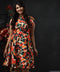 Cap Sleeved Round Neck Printed Dress